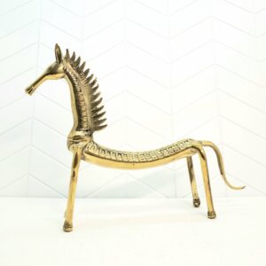 Bronze Contemporary Horse Sculpture Gold Art Decoration